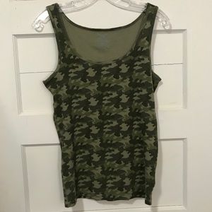 Faded Glory XL Women’s Camouflage Tank Top Green